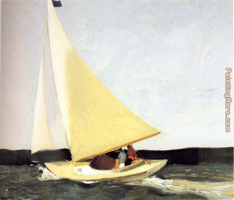 Sailing painting - Edward Hopper Sailing art painting